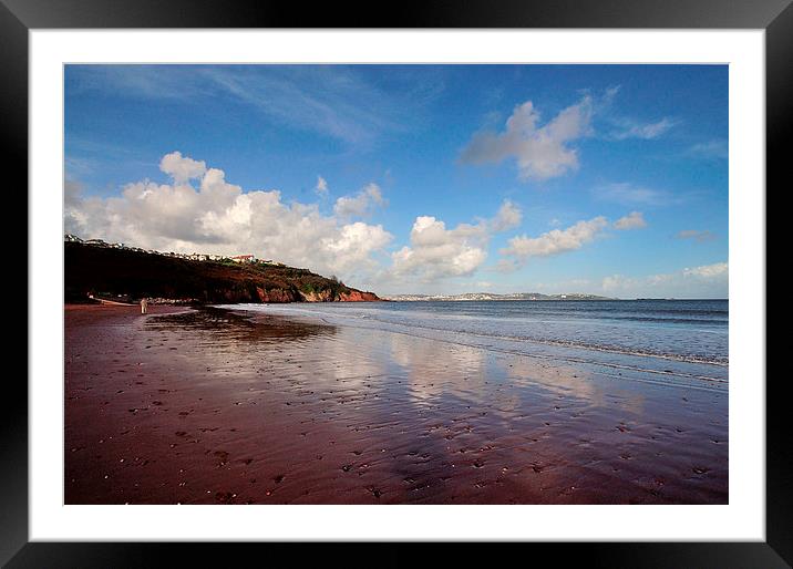  Broadsand Beach Torbay looking towards Torquay Framed Mounted Print by Rosie Spooner