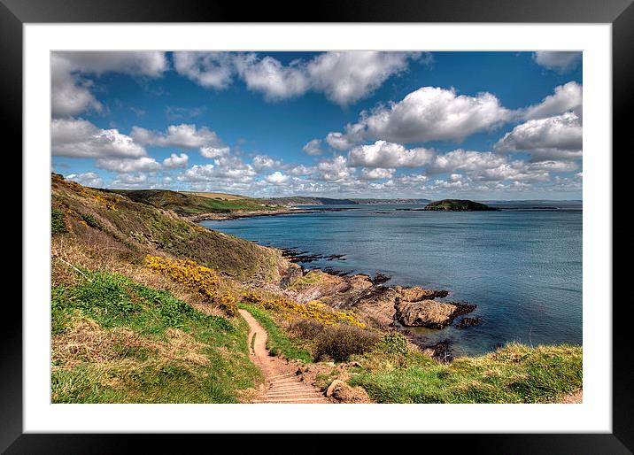  The South West Coast Path approaching Looe  Framed Mounted Print by Rosie Spooner