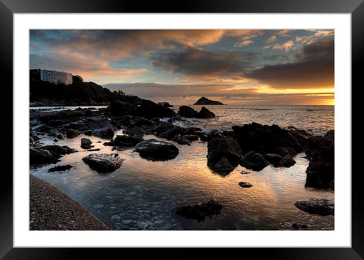  Meadfoot Beach Sunrise  Framed Mounted Print by Rosie Spooner