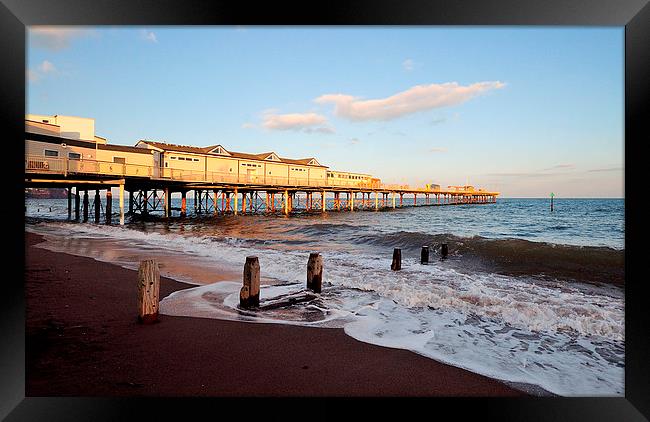  Teignmouth Pier at Golden Hour  Framed Print by Rosie Spooner