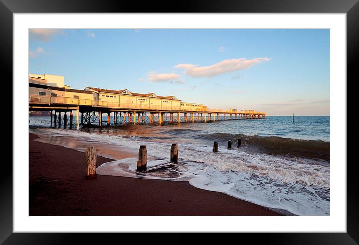  Teignmouth Pier at Golden Hour  Framed Mounted Print by Rosie Spooner