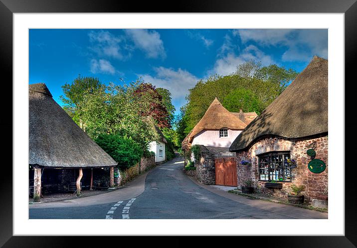  Cockington Forge and Thatched Cottages at Cocking Framed Mounted Print by Rosie Spooner