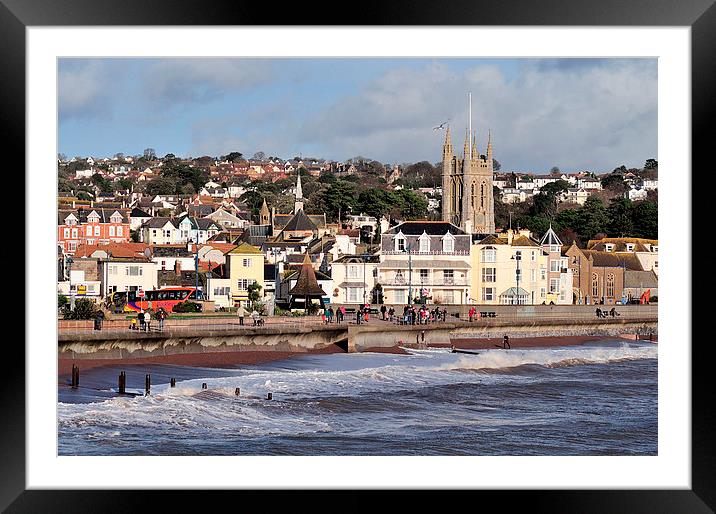  Teignmouth Sea Front Framed Mounted Print by Rosie Spooner