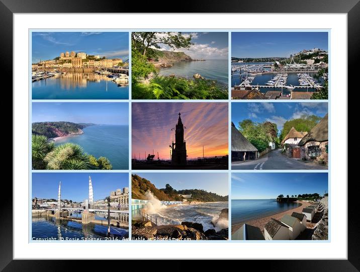 Torquay Views around the Bay Framed Mounted Print by Rosie Spooner