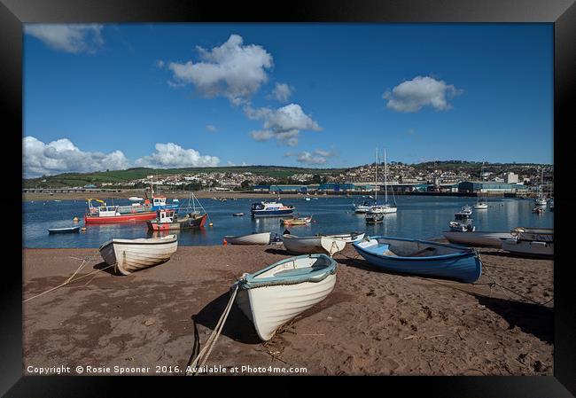 Teignmouth Back Beach on the River Teign Framed Print by Rosie Spooner