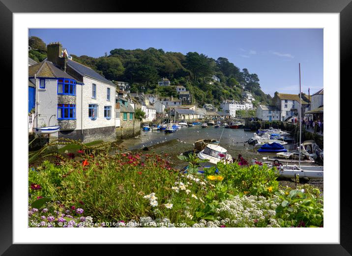 The River Pol at Polperro at low tide Framed Mounted Print by Rosie Spooner