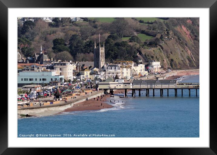 Teignmouth Town viewed from Shaldon Framed Mounted Print by Rosie Spooner