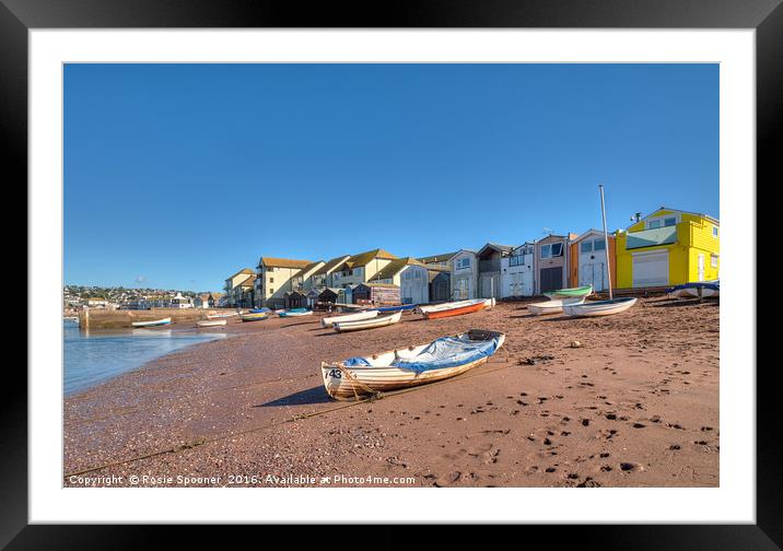  Teignmouth Back Beach on The River Teign Framed Mounted Print by Rosie Spooner