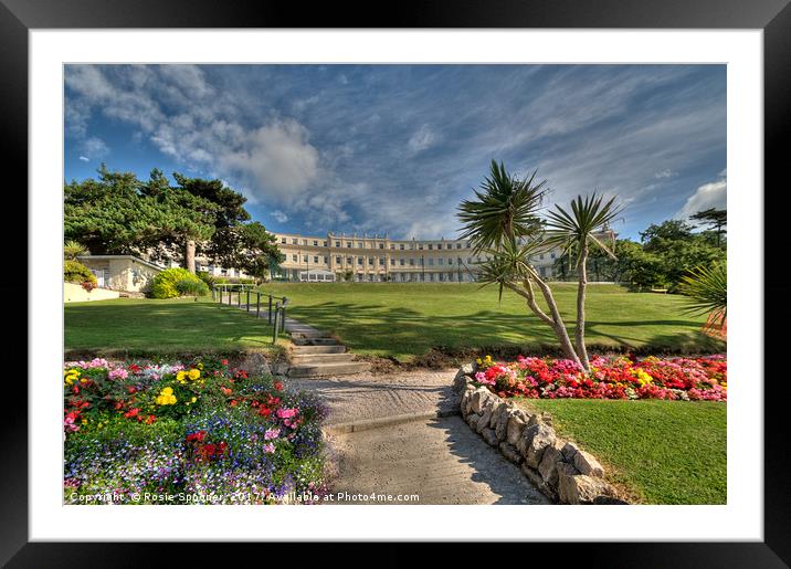 The Osborne Hotel and grounds Torquay  Framed Mounted Print by Rosie Spooner