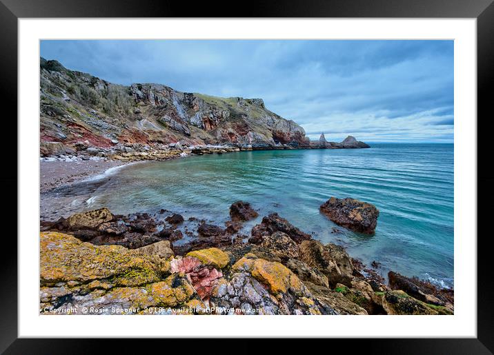 Redgate Beach and Long Quarry Point from Ansteys Framed Mounted Print by Rosie Spooner