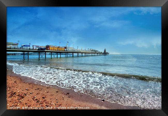 Early morning by Paignton Pier Framed Print by Rosie Spooner