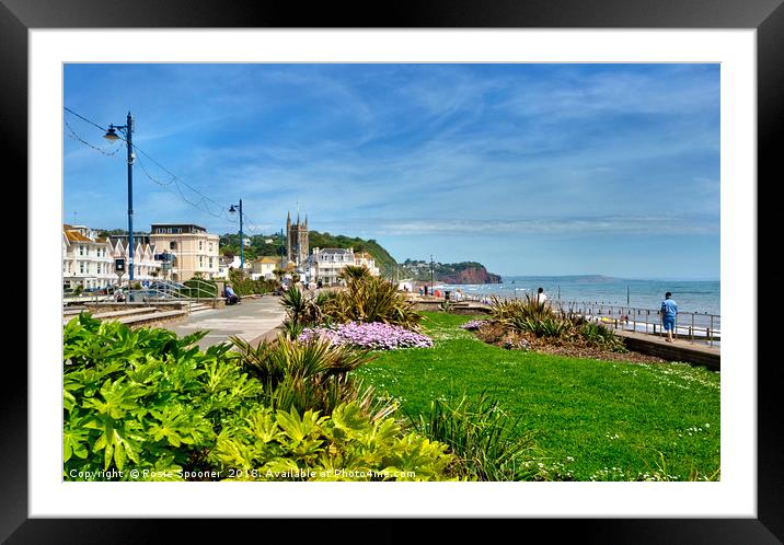 Teignmouth Beach and Promenade  Framed Mounted Print by Rosie Spooner