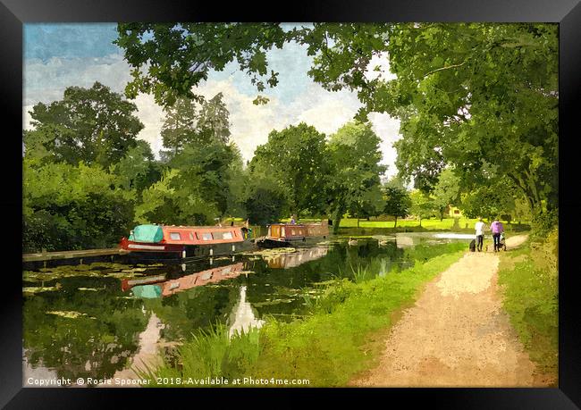 Grand Western Canal view near Tiverton in Devon Framed Print by Rosie Spooner