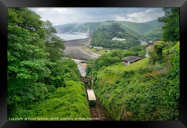 The Lynton and Lynmouth Cliff Railway North Devon Framed Print by Rosie Spooner
