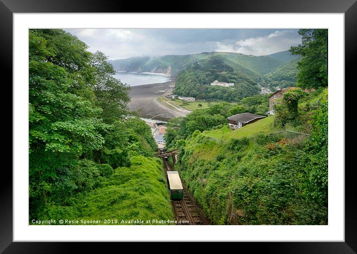 The Lynton and Lynmouth Cliff Railway North Devon Framed Mounted Print by Rosie Spooner