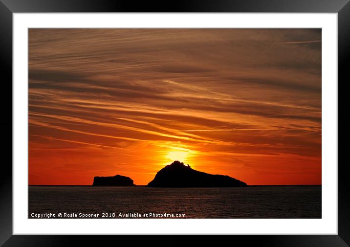 Thatcher Rock and The Orestone at sunrise  Framed Mounted Print by Rosie Spooner