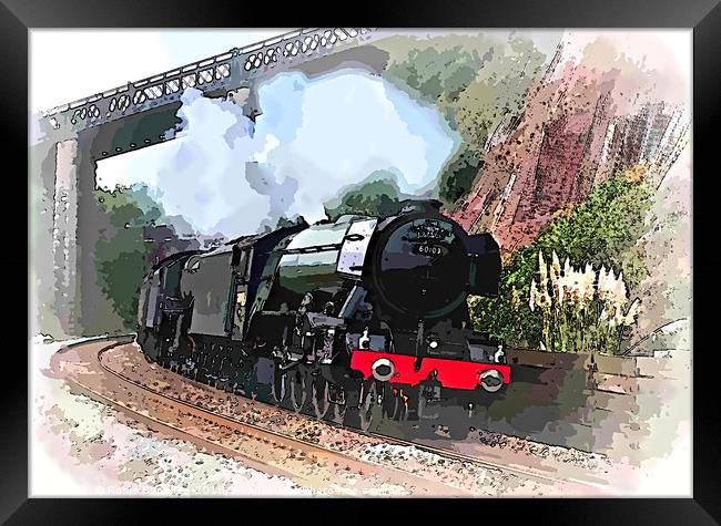 The Flying Scotsman passing Teignmouth on way to D Framed Print by Rosie Spooner