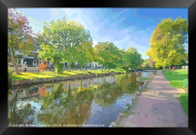 Colourful reflections at Dawlish Brook in Devon Framed Print by Rosie Spooner