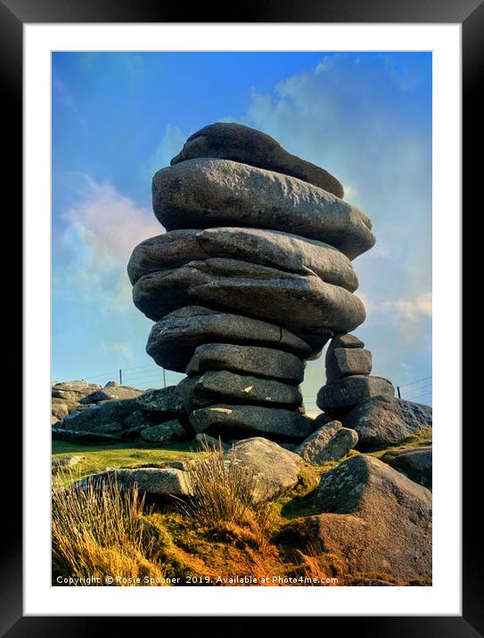 The Cheesewring Stowes Hill on Bodmin Moor Framed Mounted Print by Rosie Spooner