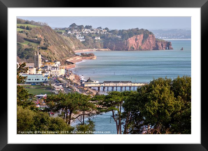 View of Teignmouth and The Parson and Clerk Rocks  Framed Mounted Print by Rosie Spooner