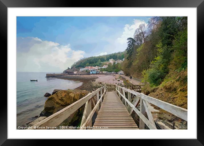 Approaching Babbacombe Beach in Torquay  Framed Mounted Print by Rosie Spooner