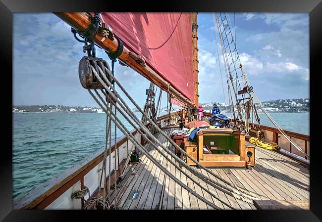 Pilgrim Heritage Sailing Trawler Framed Print by Rosie Spooner