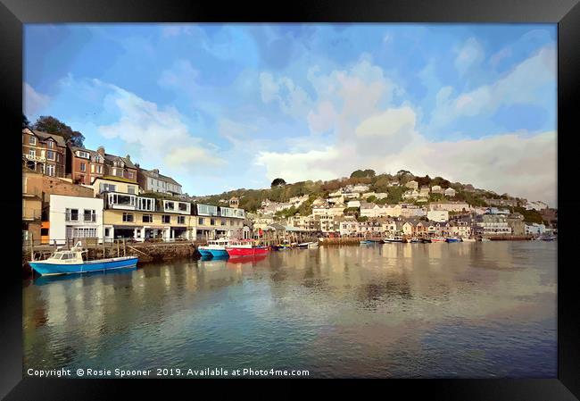 Early morning on The River Looe in Cornwall Framed Print by Rosie Spooner