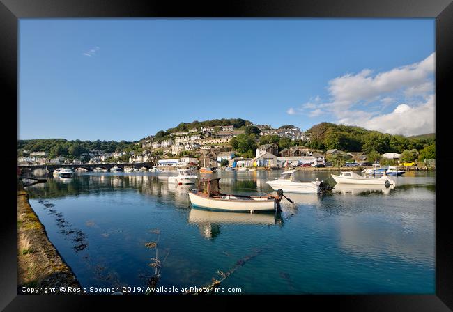 An early peaceful morning on the Looe River  Framed Print by Rosie Spooner