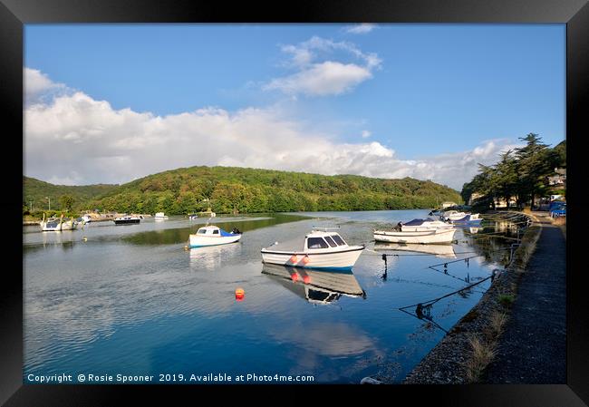 Early morning on The River Looe  in Cornwall Framed Print by Rosie Spooner