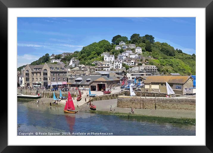 Sailing boats at Looe on a summer's day.  Framed Mounted Print by Rosie Spooner