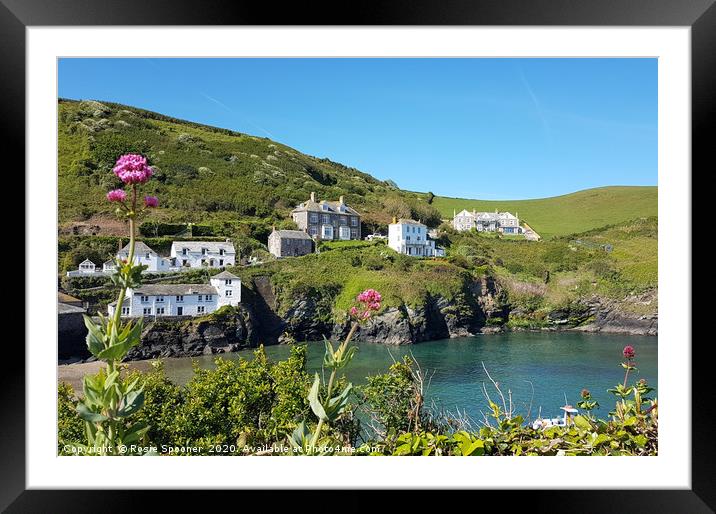 Port Isaac in Cornwall  viewed from the coast path Framed Mounted Print by Rosie Spooner