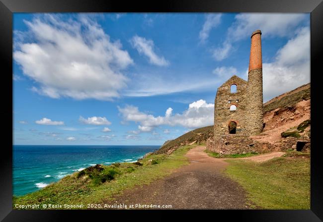 Towanroath Engine House in North Cornwall Framed Print by Rosie Spooner