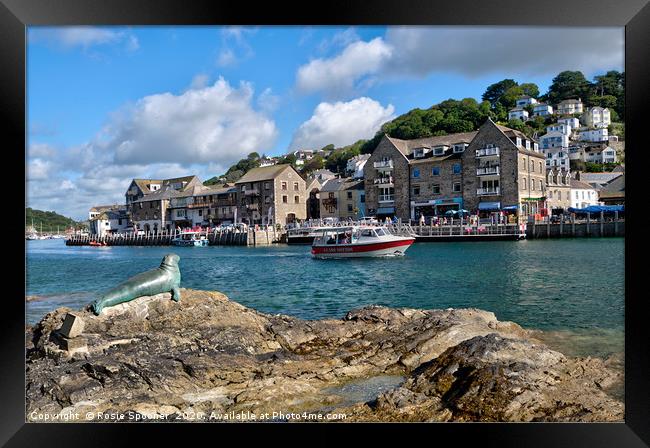 Nelson overlooking the River Looe in Cornwall  Framed Print by Rosie Spooner