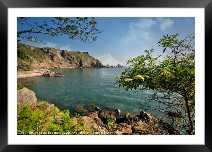 Ansteys Cove in Torquay Framed Mounted Print by Rosie Spooner