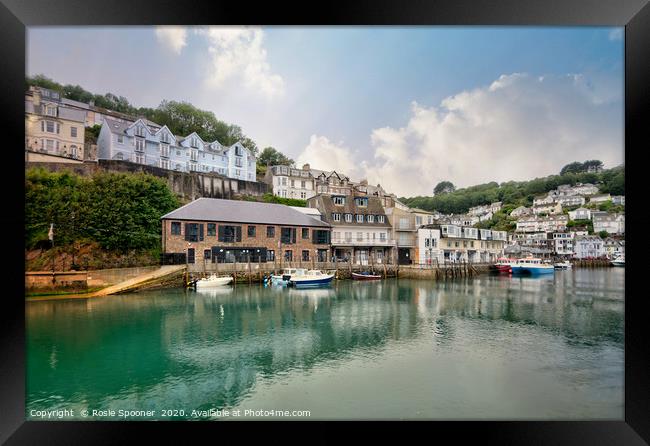 Early morning on the River Looe in Cornwall Framed Print by Rosie Spooner