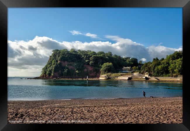 The Ness Headland at Shaldon from Teignmouth Framed Print by Rosie Spooner