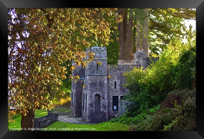 The Castle at Homeyards Botanical Gardens in Shaldon Devon Framed Print by Rosie Spooner