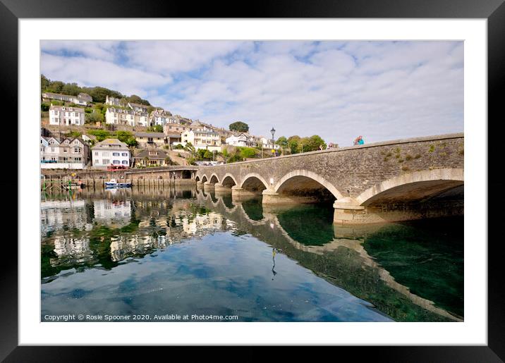 Bridge Reflections in The River Looe  Framed Mounted Print by Rosie Spooner