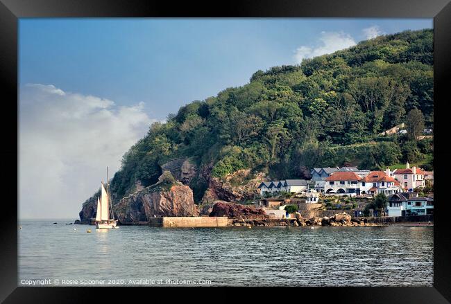 The Cary Arms at Babbacombe Beach Framed Print by Rosie Spooner