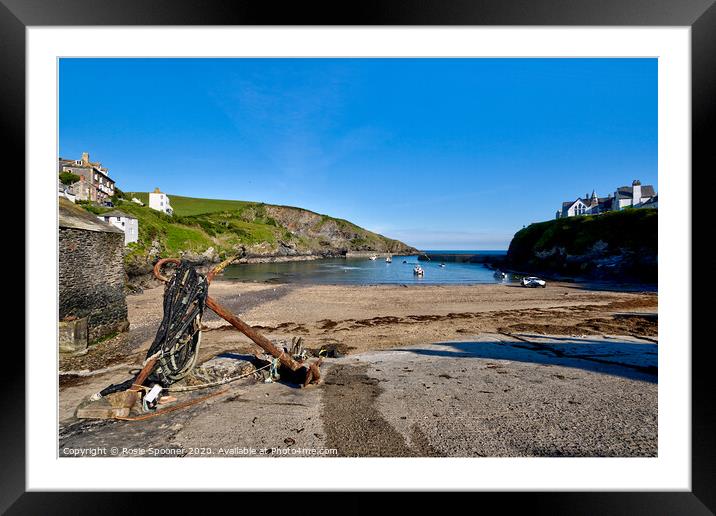 Anchor on the slipway at Port Isaac Framed Mounted Print by Rosie Spooner