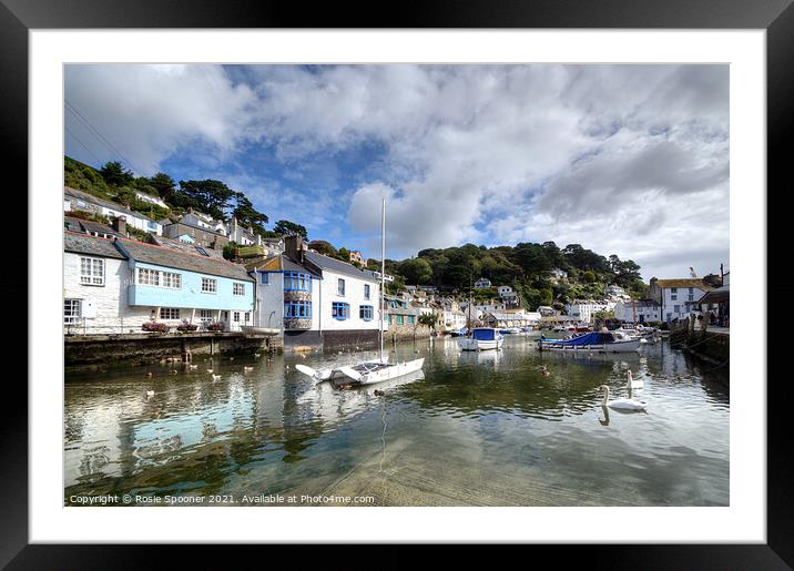 Reflections at Polperro Framed Mounted Print by Rosie Spooner