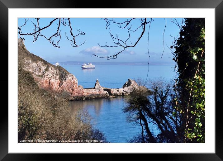 Long Quarry Point at Anstey's Cove Framed Mounted Print by Rosie Spooner