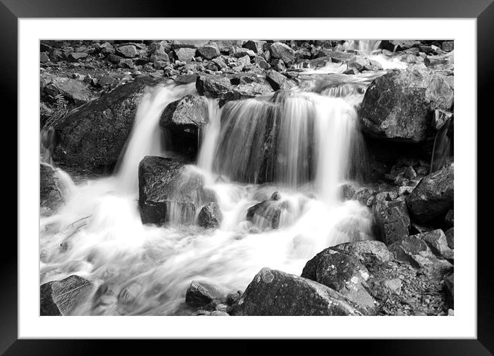 Waterfall near Buttermere Framed Mounted Print by Chris Chambers