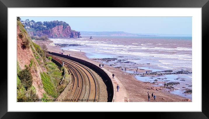 Railway Line At Teignmouth Framed Mounted Print by Peter F Hunt