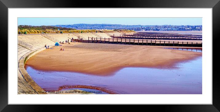 The Sea Wall Dawlish Warren Framed Mounted Print by Peter F Hunt