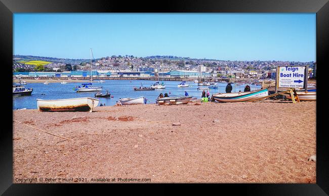Teignmouth Back Beach Framed Print by Peter F Hunt