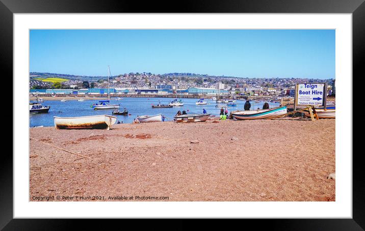 Teignmouth Back Beach Framed Mounted Print by Peter F Hunt