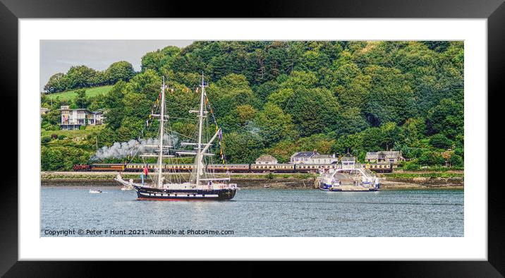 The Higher Ferry To Dartmouth Framed Mounted Print by Peter F Hunt