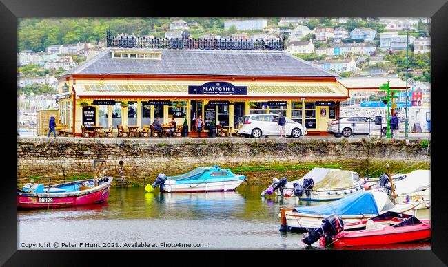 Dartmouth Station And Boat Float Framed Print by Peter F Hunt