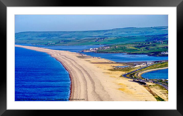 Chesil Beach Dorset Framed Mounted Print by Peter F Hunt